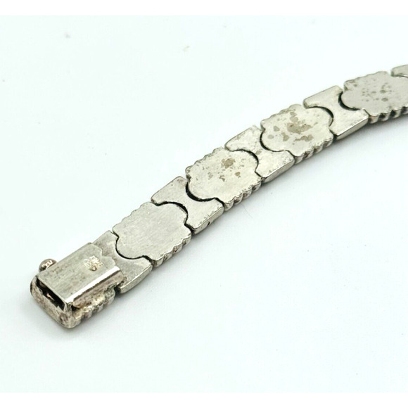 925 Sterling Silver Italy Fancy Link Bracelet 7 1/2" Stamped & Tested 18.29 G - Picture 4 of 5